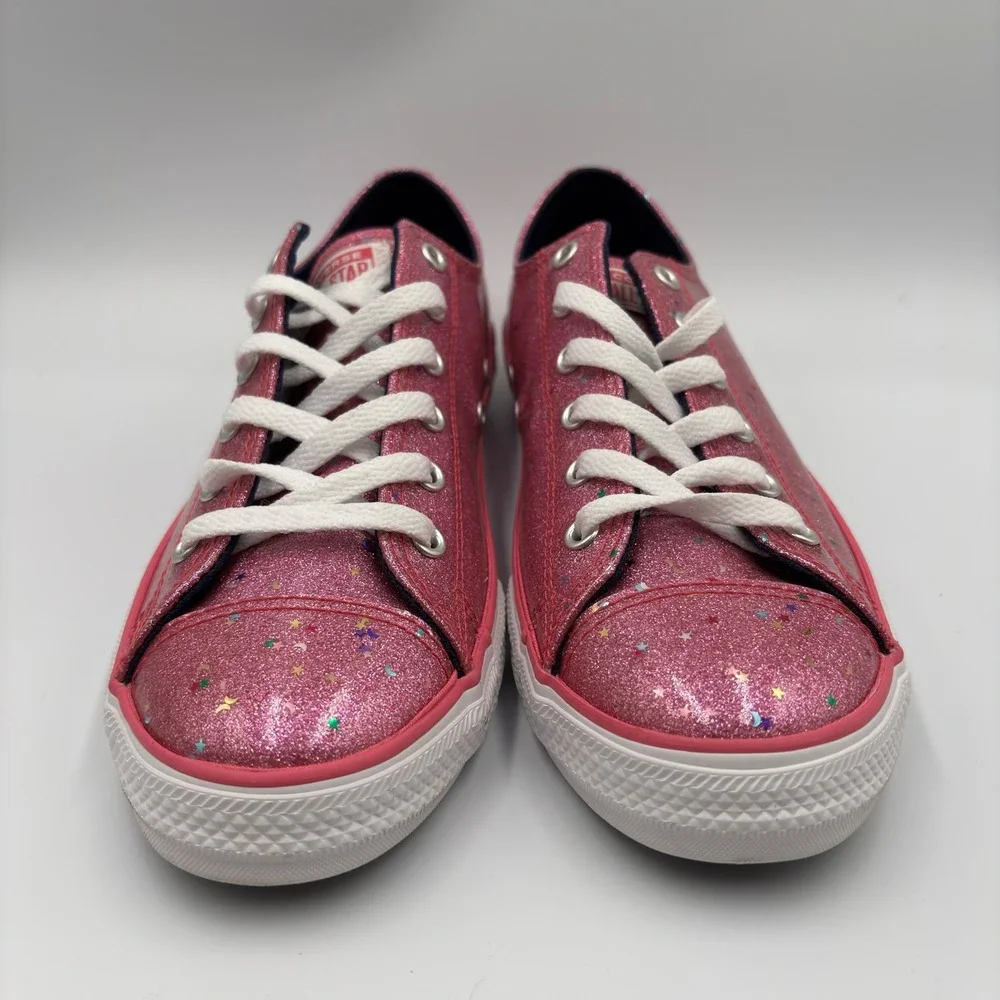 Converse Size 6 All Star Pink Glitter Star Confetti Junior Shoes 665108C